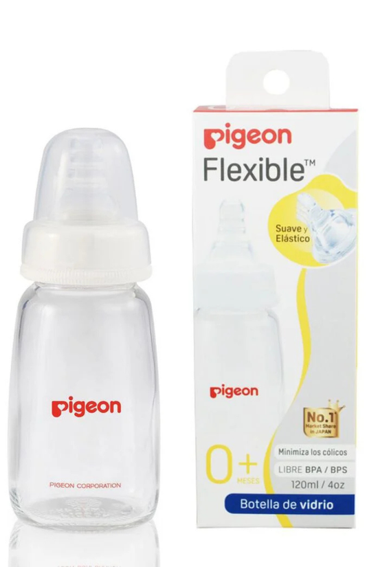 Mamadera de Vidrio Pigeon Flexible
