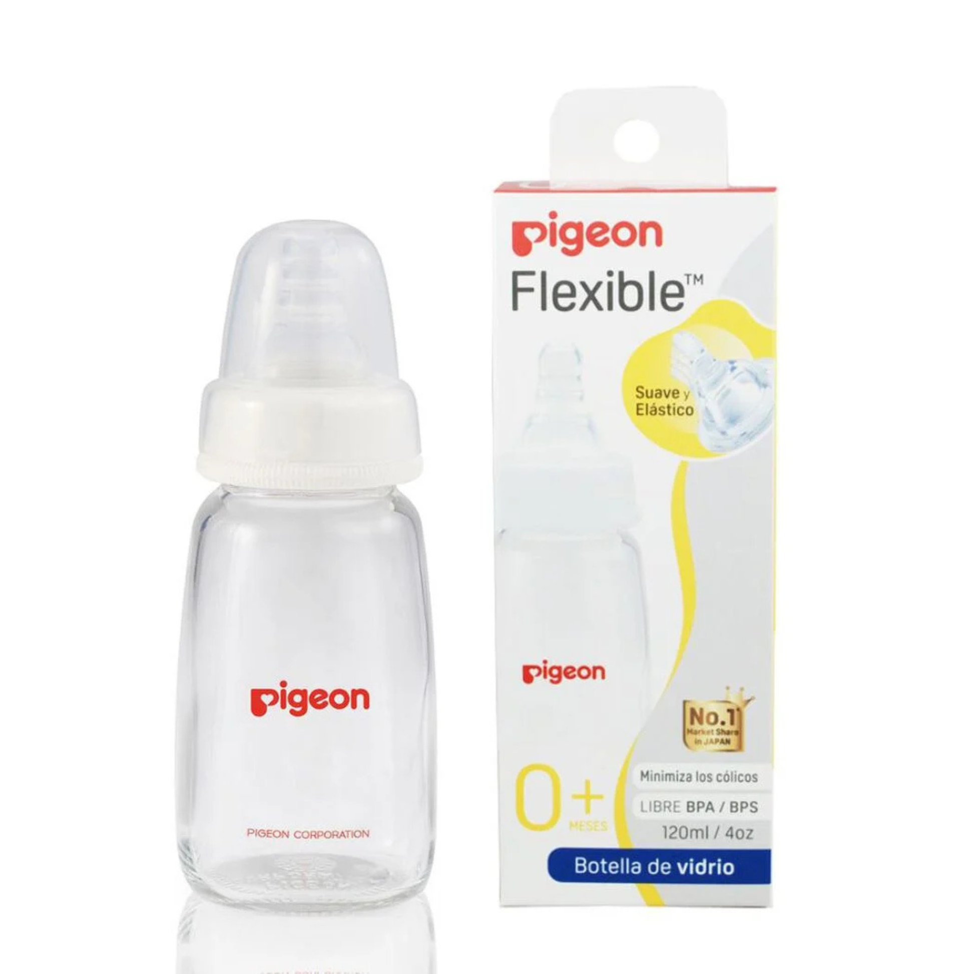 Mamadera de Vidrio Pigeon Flexible