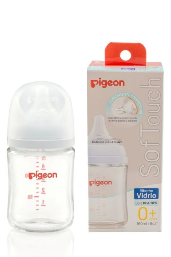 Mamadera de Vidrio Pigeon Soft Touch