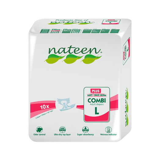 PAÑAL ADULTO NATEEN COMBI PLUS L 10 U