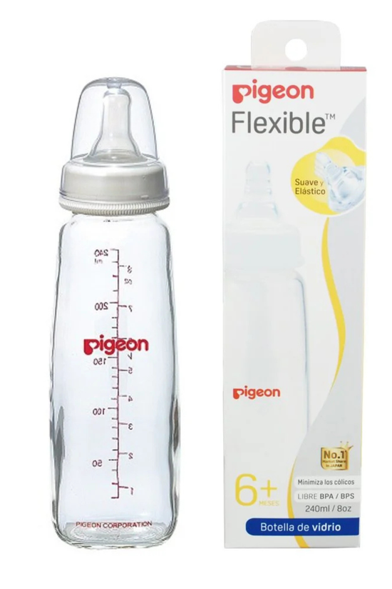 Mamadera de Vidrio Pigeon Flexible