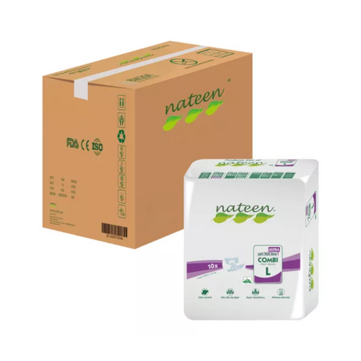 PAÑAL ADULTO NATEEN POR CAJA COMBI X-ULTRA TALLA L 80 U