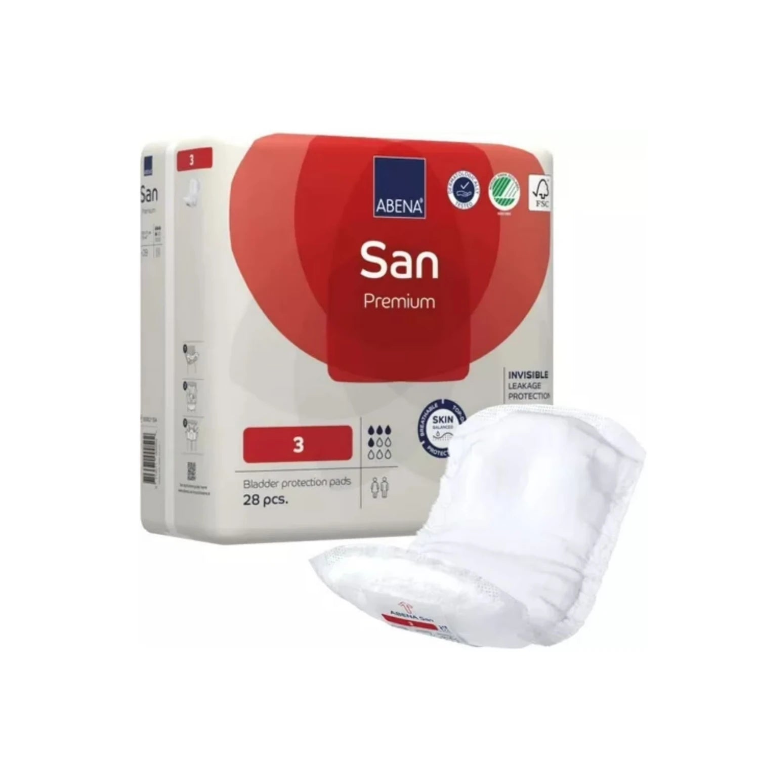 APÓSITO ANATÓMICO SAN 3 ABENA PREMIUM 28 U