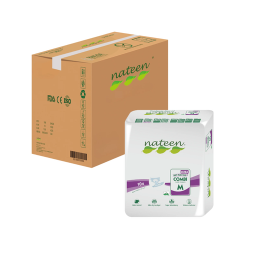 PAÑAL ADULTO NATEEN POR CAJA COMBI X-ULTRA TALLA M 80 U