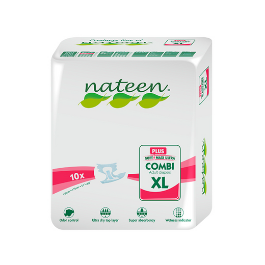 PAÑAL ADULTO NATEEN COMBI PLUS XL 10 U