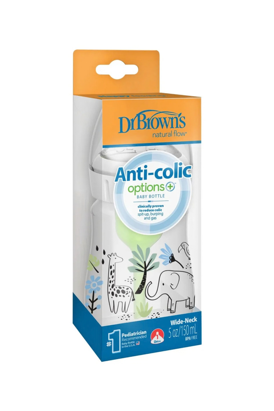 Mamadera Dr Brown's Cuello Ancho 150ml Options+ Elefante