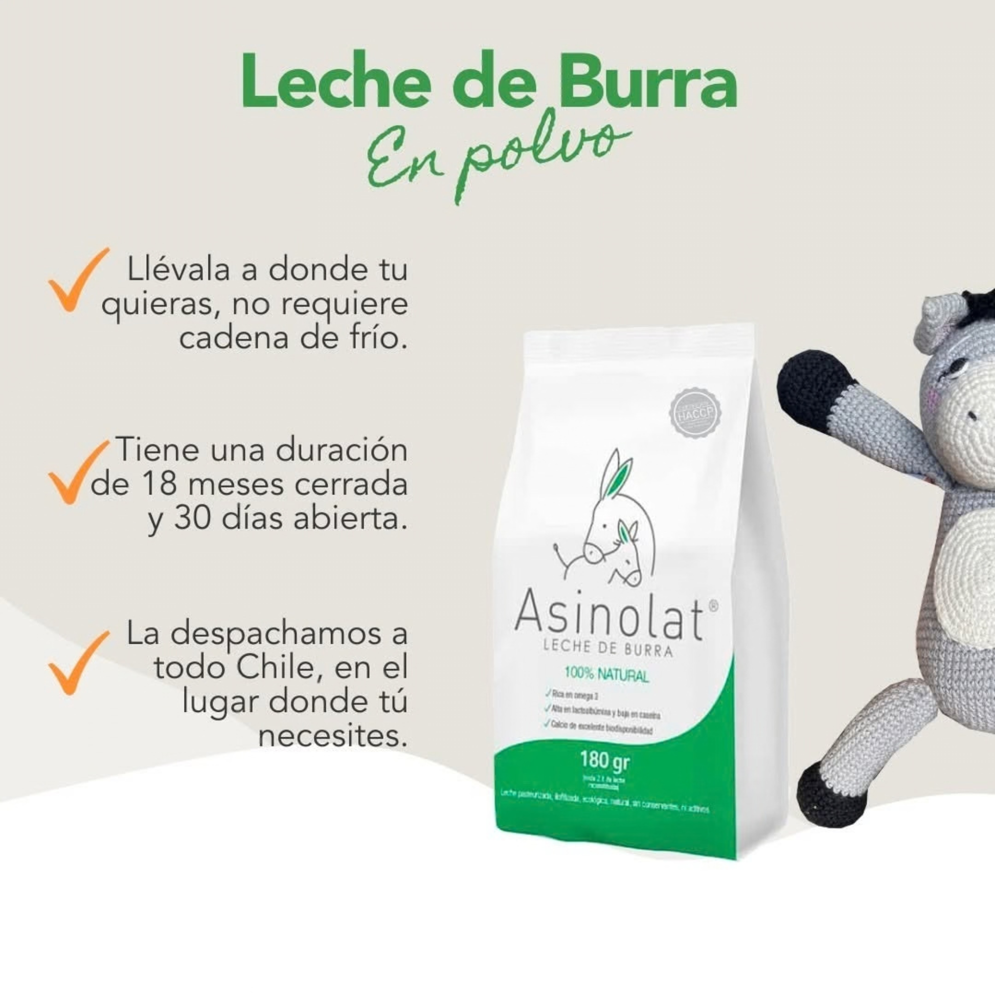 LECHE DE BURRA LIOFILIZADA - ASINOLAT