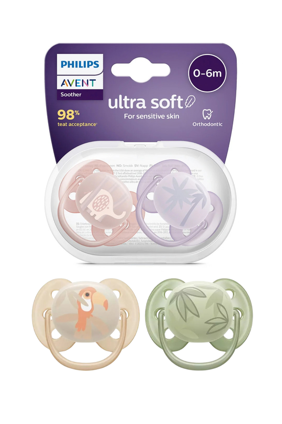 Chupete Philips Avent Ultra Soft Orthodontic 0–6 Meses