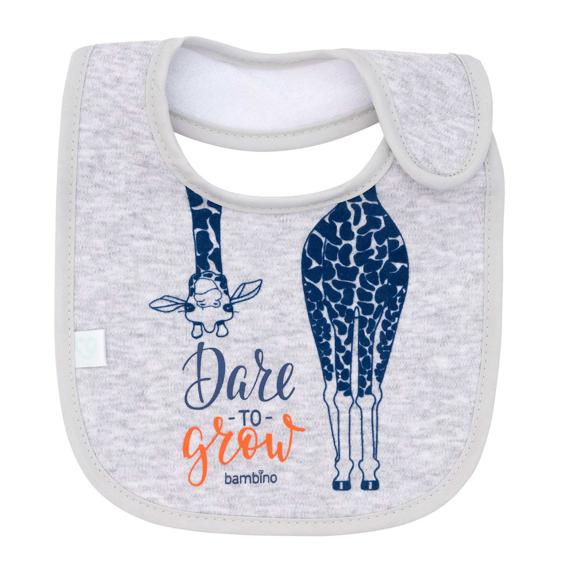 Babero de Toalla Bambino Gris Jirafa