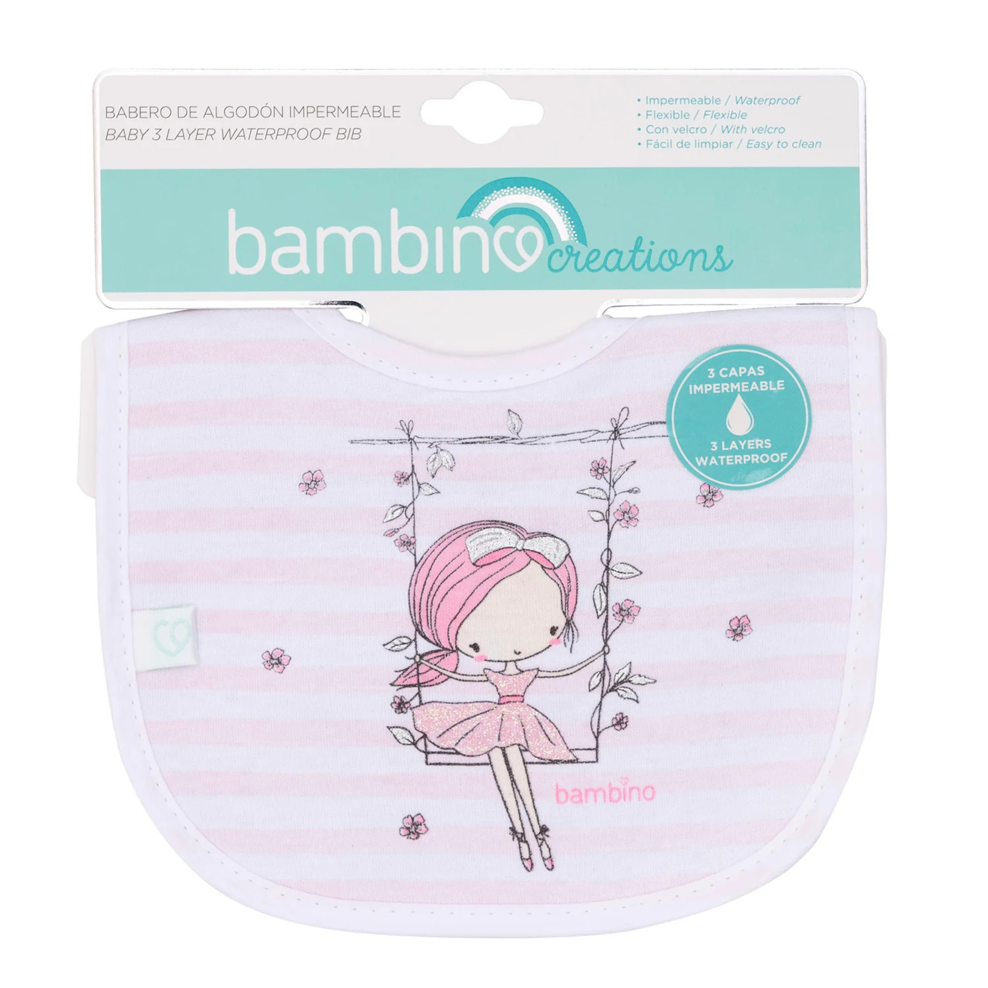 Babero de Toalla Bambino Blanco Princesa