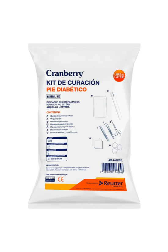 Kit De Curación Estéril Pie Diabético Cranberry