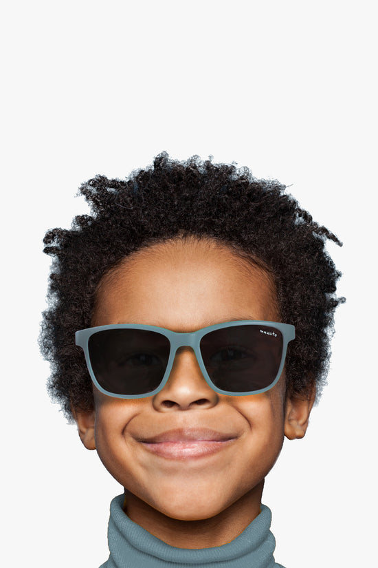 LENTES DE SOL PARA NIÑOS THE BOHO LARGE 6 A 10 AÑOS AZUL PIEDRA - MAUSITO