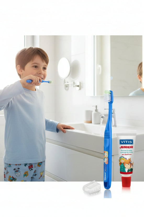 Cepillo Dental Infantil Vitis Junior + Gel Dentífrico 15ml