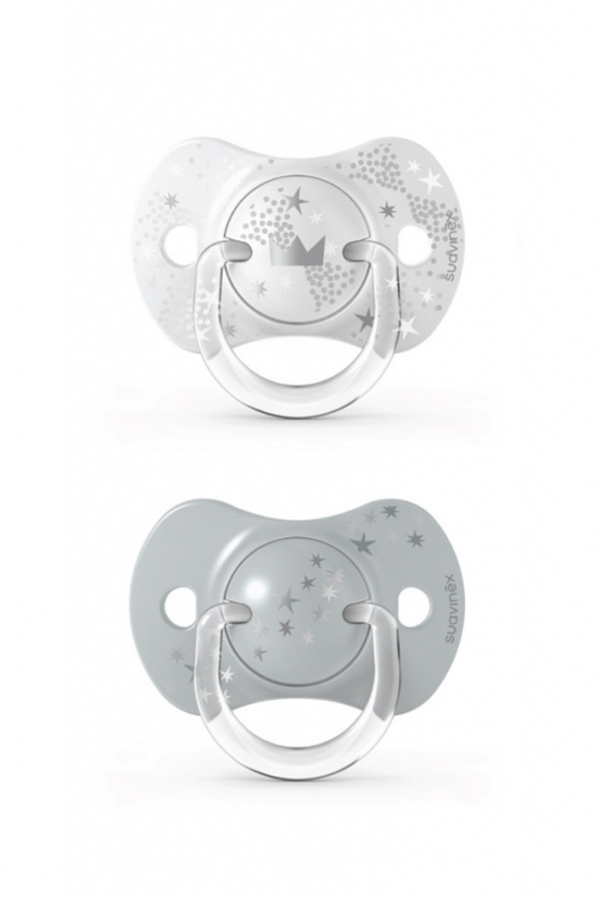 Chupete Suavinex Spread Joy SX Pro 6-18 Meses Pack x2 Gris