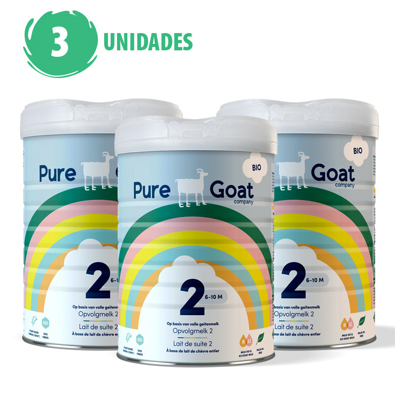 Fórmula Infantil Orgánica de Cabra Pure Goat Etapa 2 De 800 Gr Pack x3 Unds