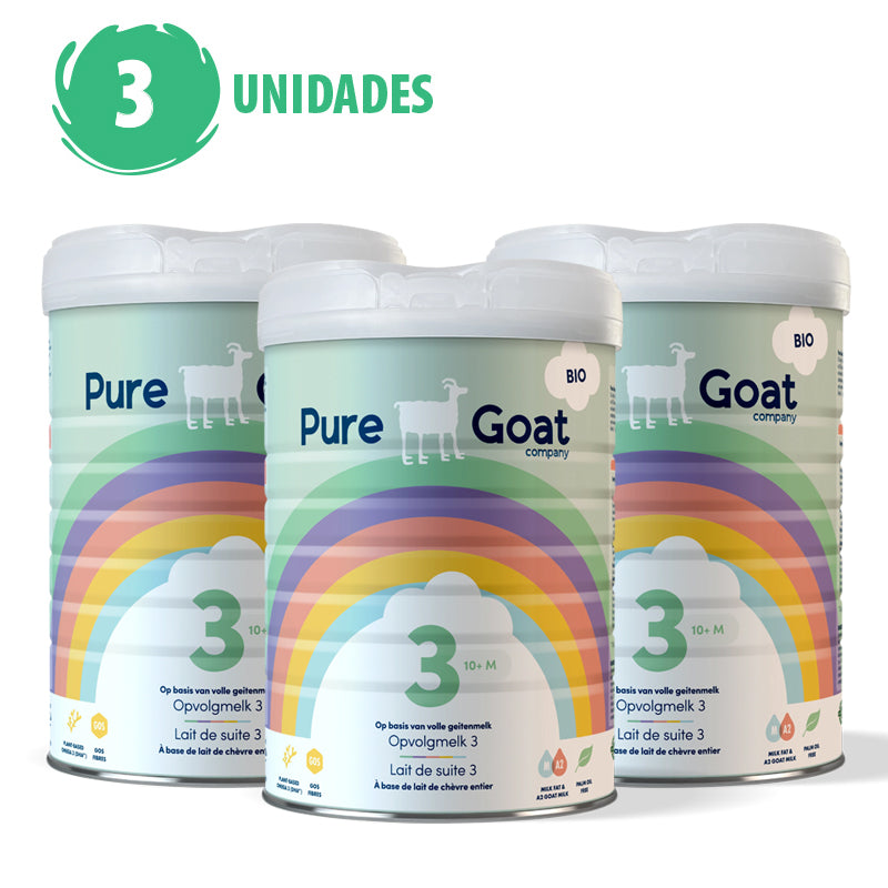 Fórmula Infantil Orgánica de Cabra Pure Goat Etapa 3 800 Gr Pack x3 Unds