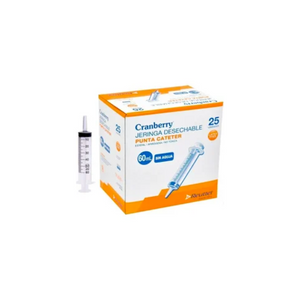 JERINGA DE ALIMENTACIÓN PUNTA CATETER  SIN AGUJA 60ml CRANBERRY