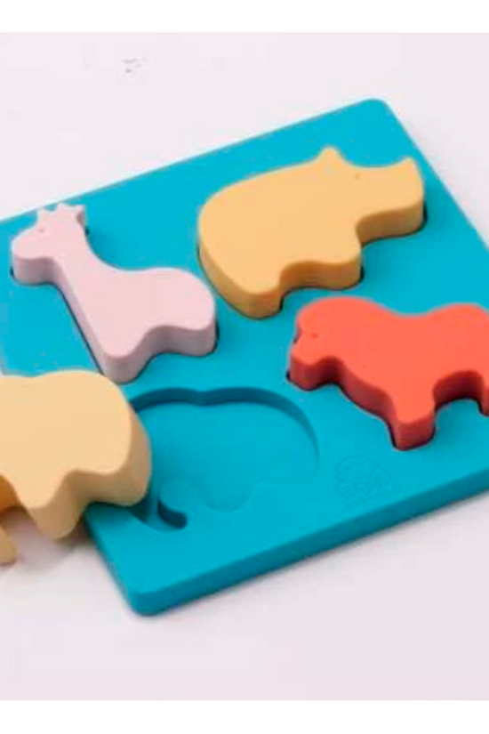 PUZZLE PEG DE SILICONA DE ANIMALES +9 MESES THE BABY NATION