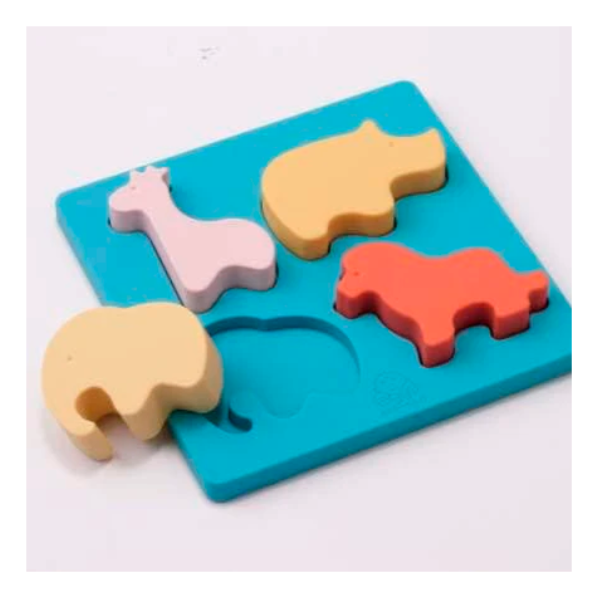 PUZZLE PEG DE SILICONA DE ANIMALES +9 MESES THE BABY NATION