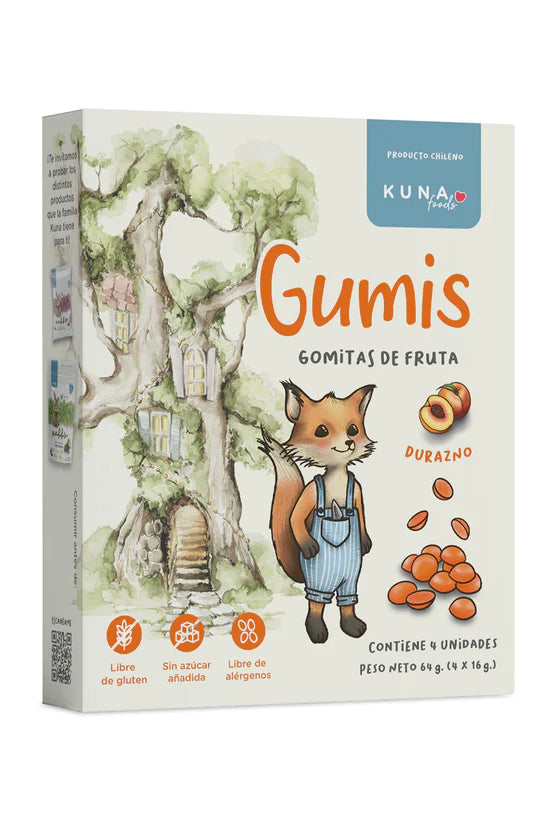 GOMITAS DE FRUTA GUMIS 64GR (4x16gr) KUNA FOODS