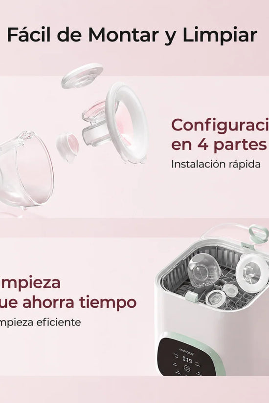 Extractor de Leche Eléctrico Doble Momcozy S12 Pro Manos Libres – Blanco