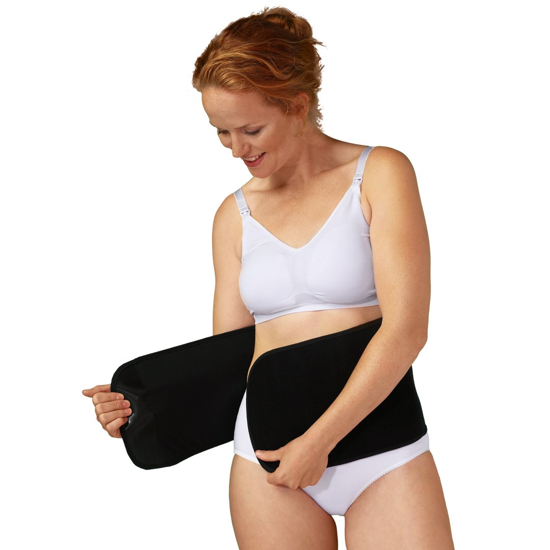 Faja Posparto Ajustable Algodón Orgánico Negro Carriwell