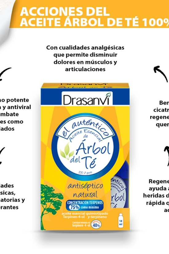 Aceite Esencial De Árbol de Té Drasanvi 100% Puro 18 Ml