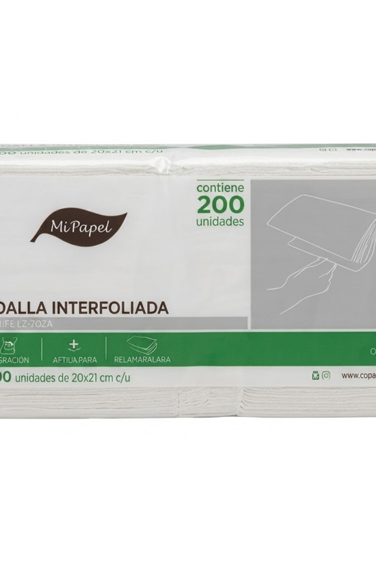Toalla Interfoliada Doble Hoja MiPapel 200 U.