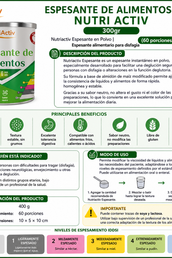 Espesante de Alimentos Nutri Activ 300gr