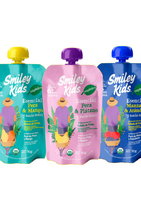 Colado Orgánico de Frutas Esencial Smiley Kids 90 g +6 Meses