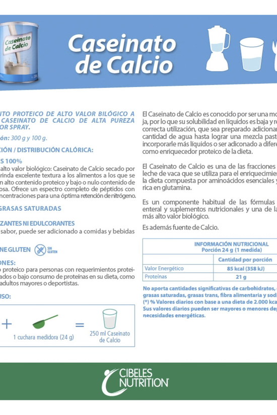 Cibeles Nutrition Cn Modulo Proteico Caseinato De Calcio 300gr