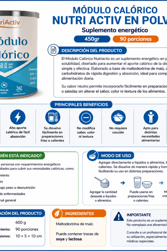 Módulo Calórico Nutri Activ en Polvo 450gr