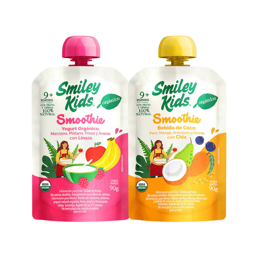 Smoothie Orgánico Smiley Kids +9 meses 90g