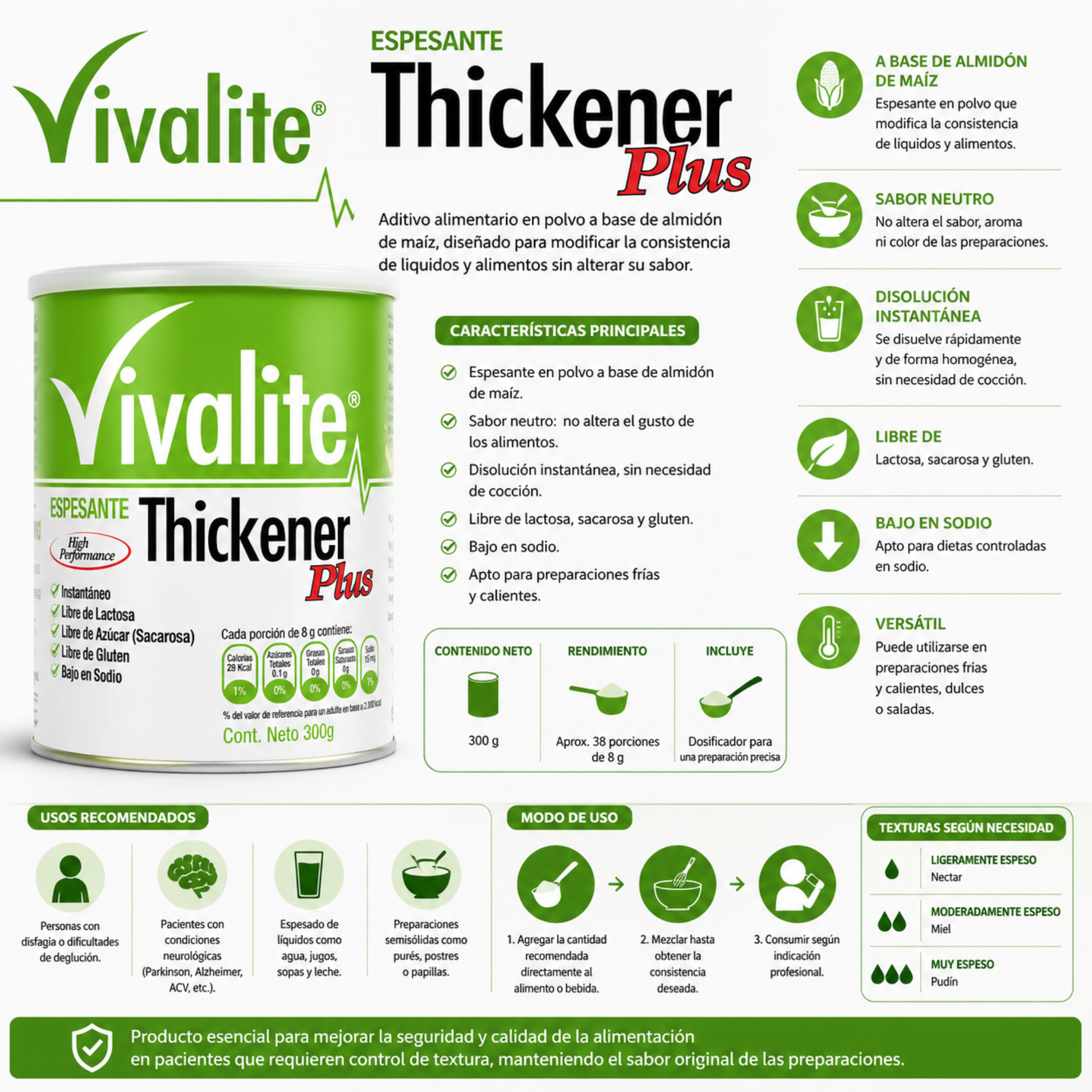 Vivalite Thickener Plus Espesante 300gr