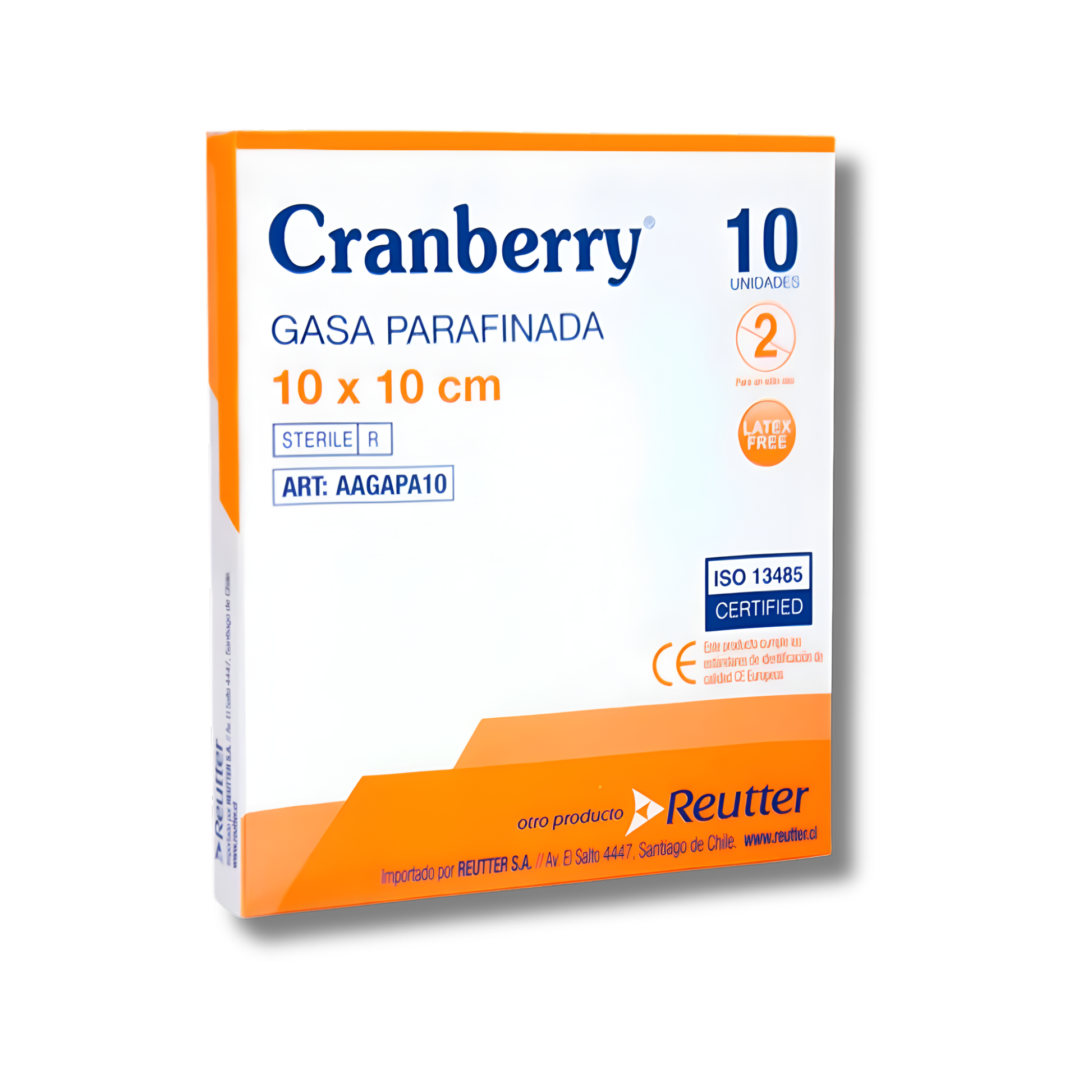 Gasa Parafinada 10x10Cm Cranberry 10 Unidades