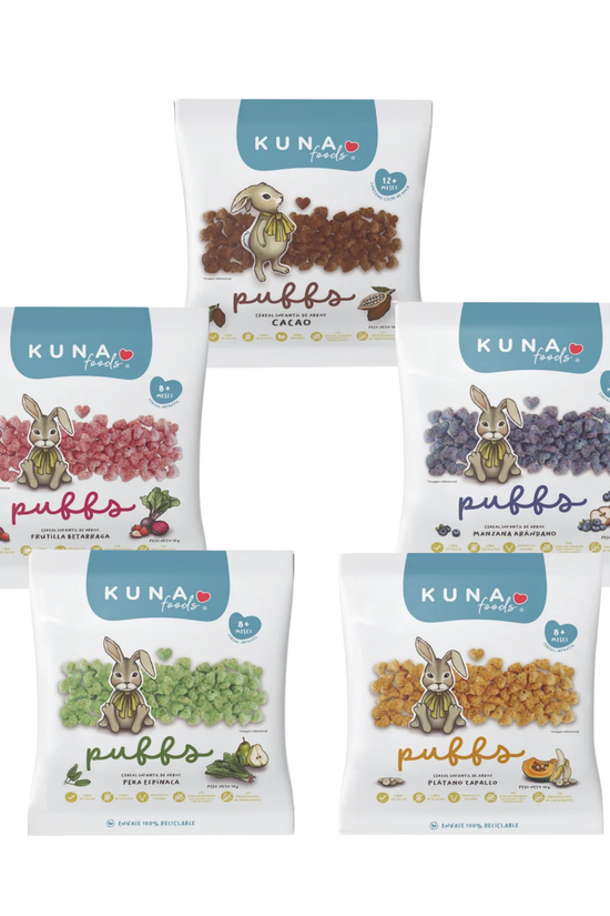 Cereal Infantil de Arroz Puffs Kuna Foods 10 g