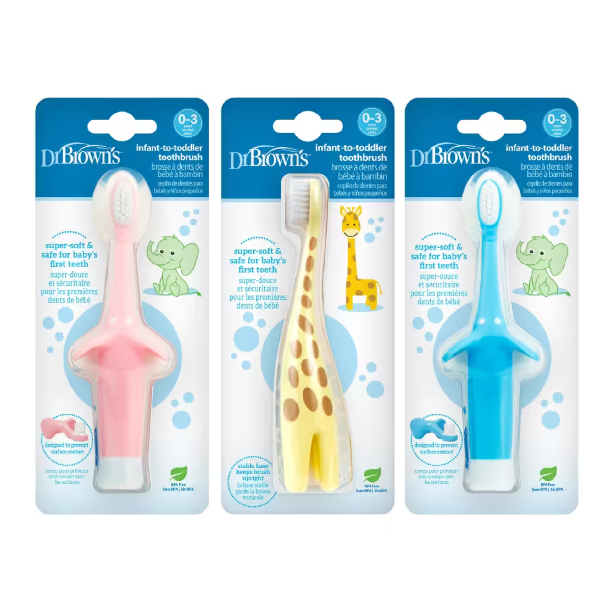 Cepillo de Dientes para Bebés Animales Dr Brown's 0-3 años
