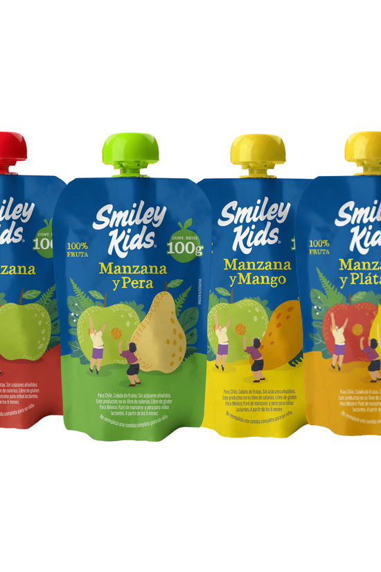 Compota Smiley Kids Manzana y Mango 100% Fruta 100gr