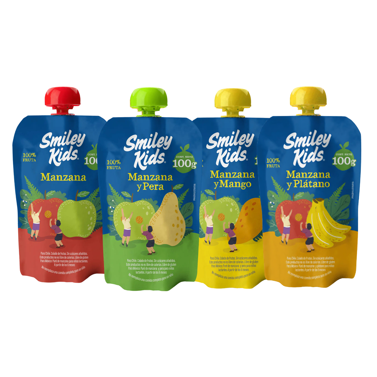 Compota Smiley Kids Manzana y Mango 100% Fruta 100gr