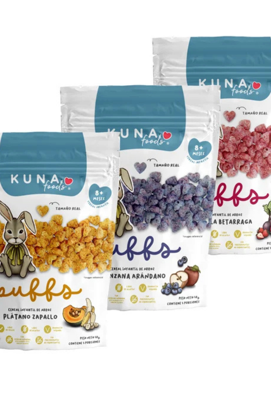 Cereal Infantil de Arroz Puffs Kuna Foods 50 g