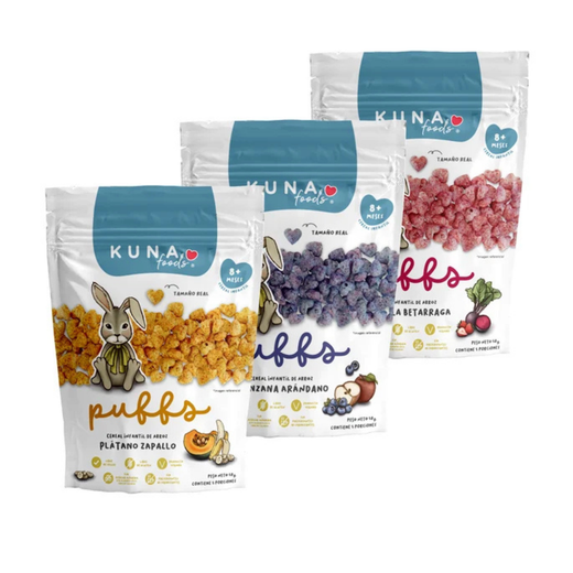 Cereal Infantil de Arroz Puffs Kuna Foods 50 g