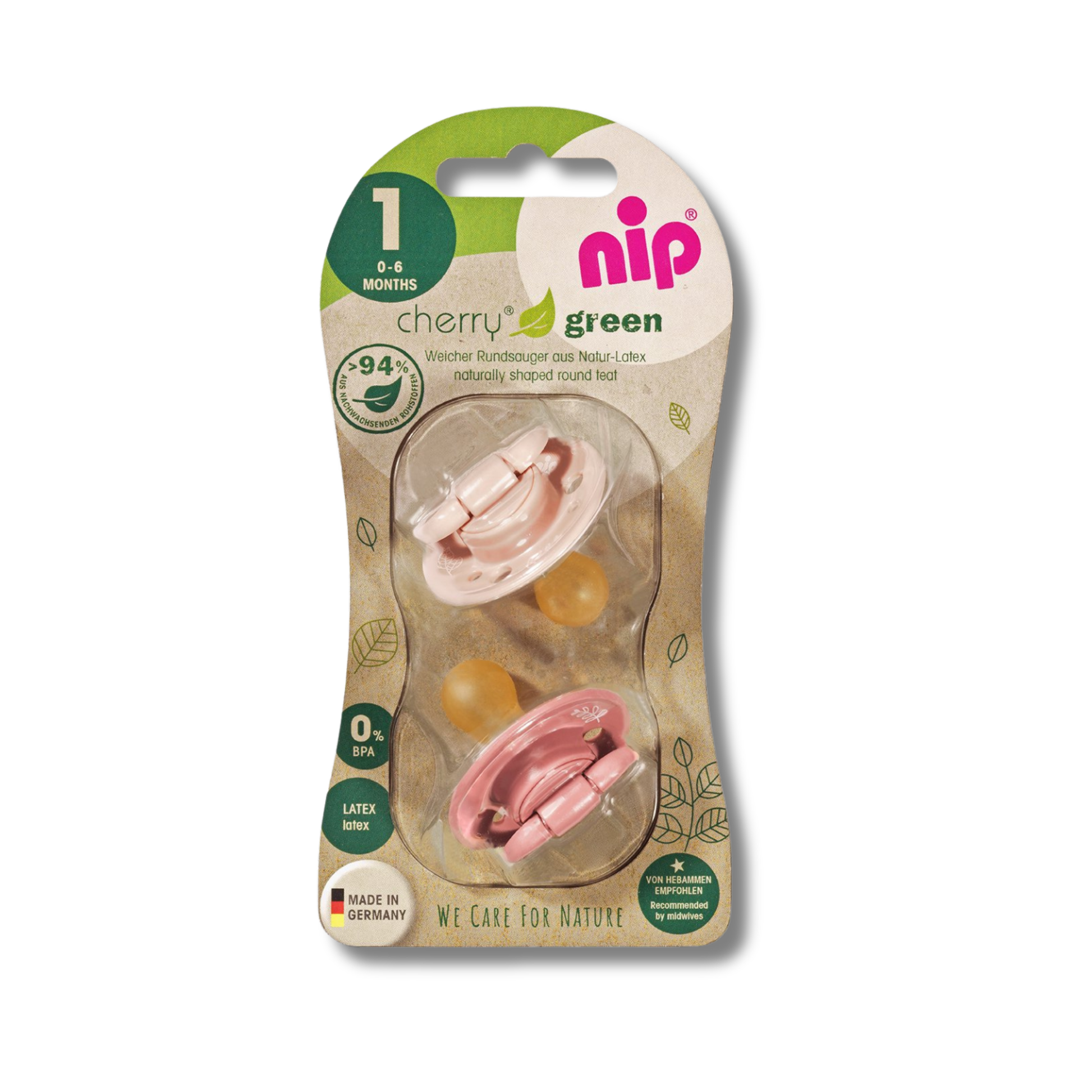 Chupete De Latex Cherry Green Talla 2 NIP +6 Meses