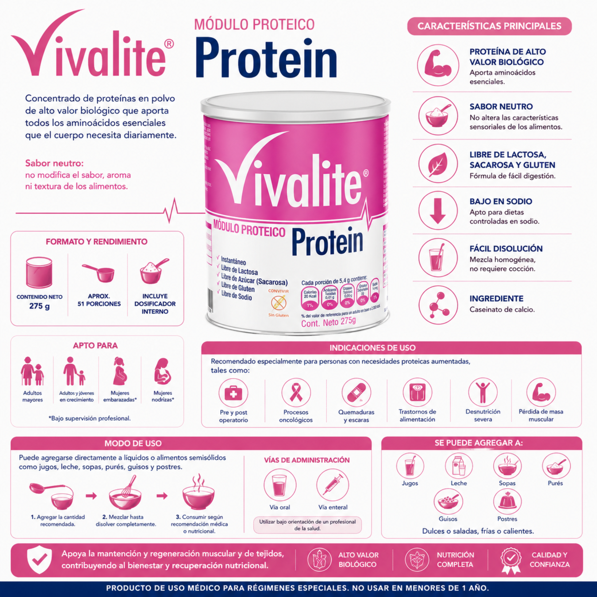 Vivalite Protein Tarro 275gr