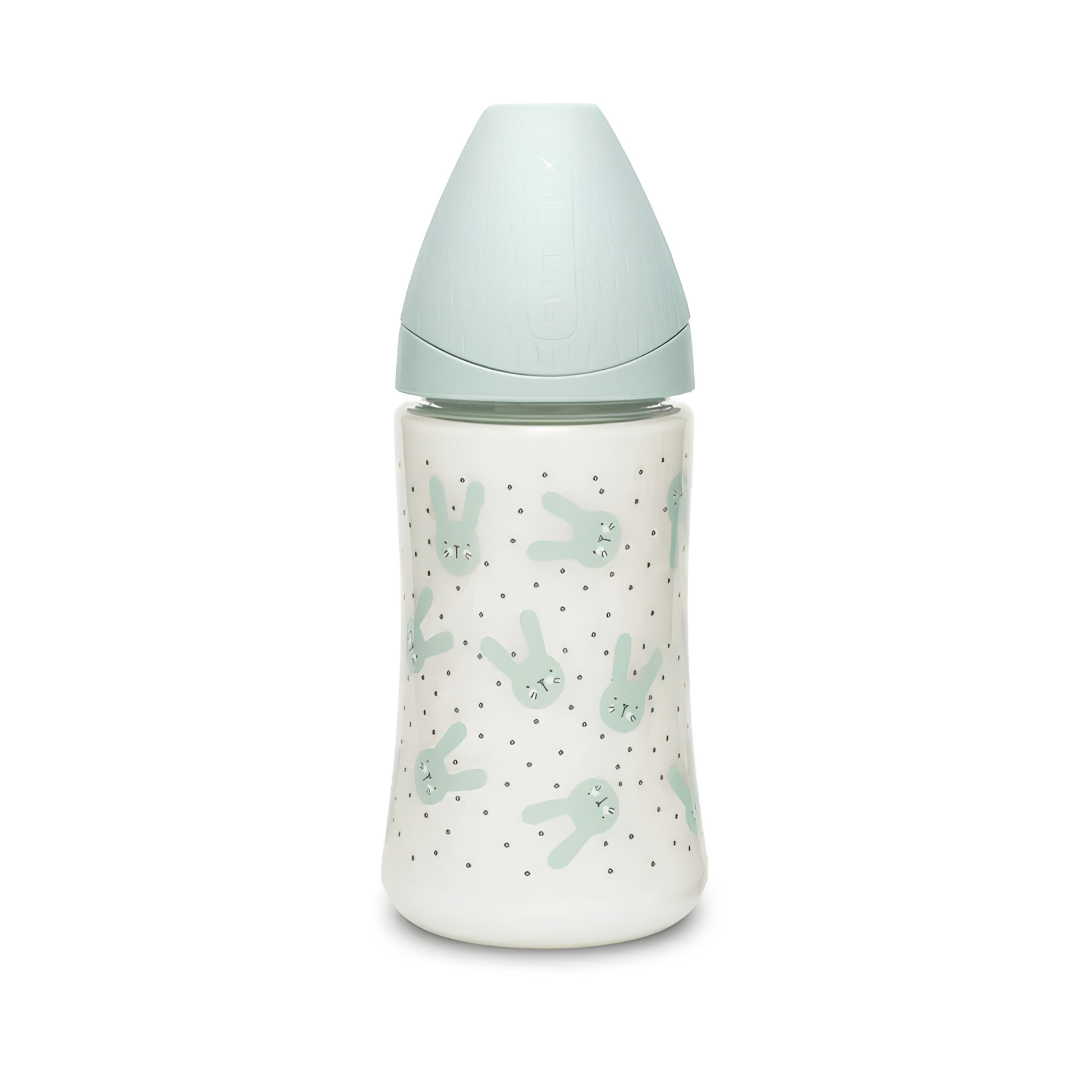 Mamadera premiun con tetina redonda verde 270ml Suavinex