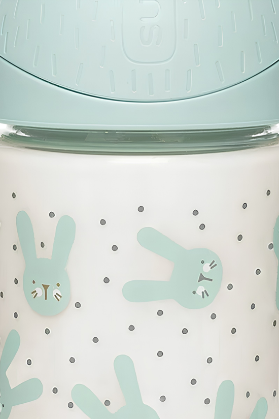Mamadera premiun con tetina redonda verde 270ml Suavinex