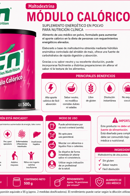 Maltodextrina Modulo Calorico CN Cibeles Nutrition 500gr