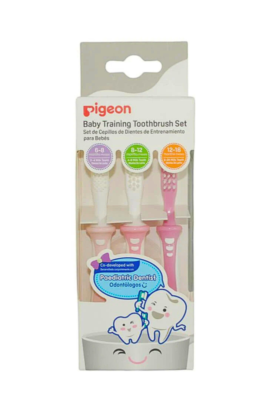 Cepillos Dentales Set De Aprendizaje de 3 Pasos Pigeon