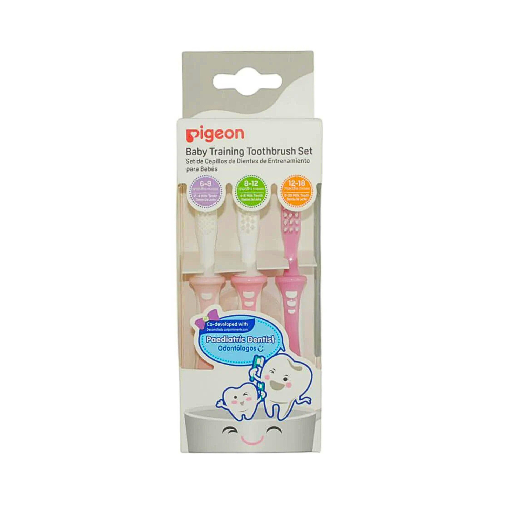 Cepillos Dentales Set De Aprendizaje de 3 Pasos Pigeon