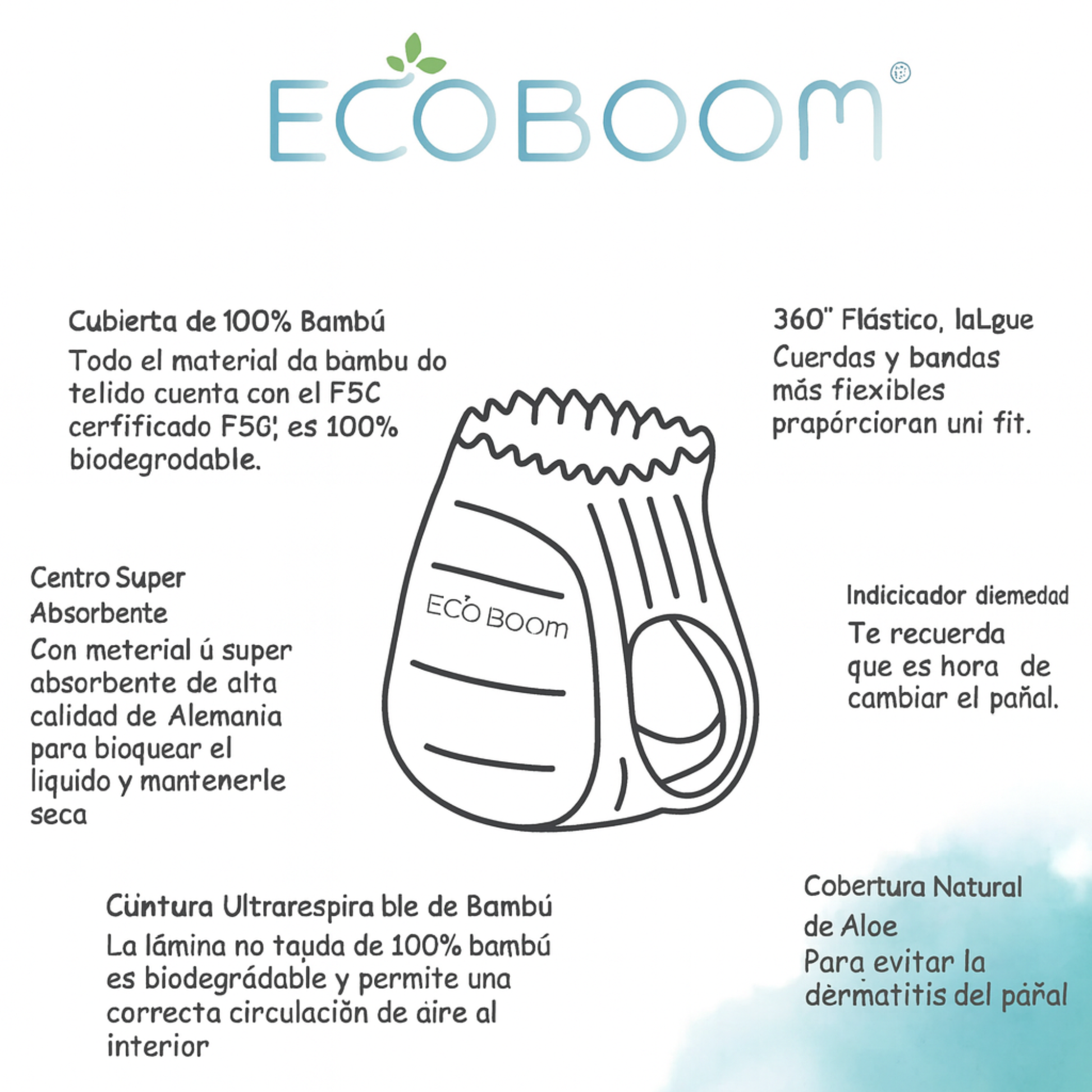 Pañal tipo Calzón Eco Boom Talla 6 XXL +20 KG 17 U