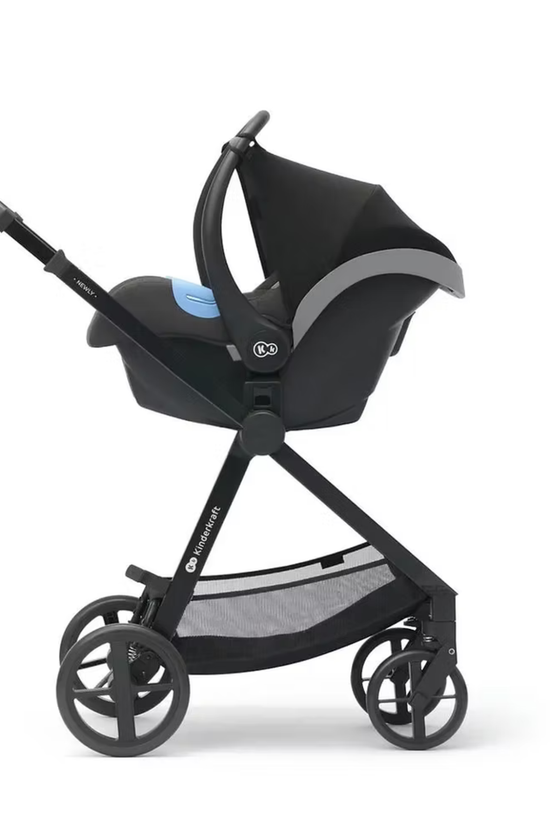 COCHE TRAVEL SYSTEM NEWLY  3 en 1 + BASE ISOFIX GRIS - KIRDERKRAFT